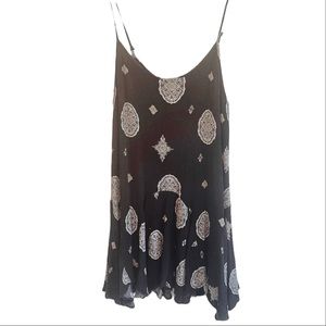 BLACK VINTAGE PRINT DRESS